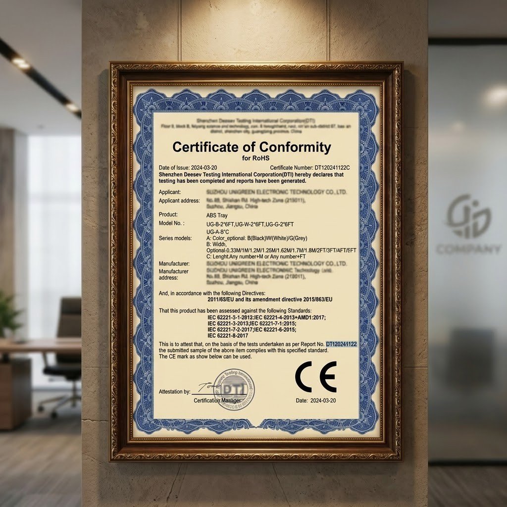 Agri Tower ABS Tray RoHS Compliance Certificate