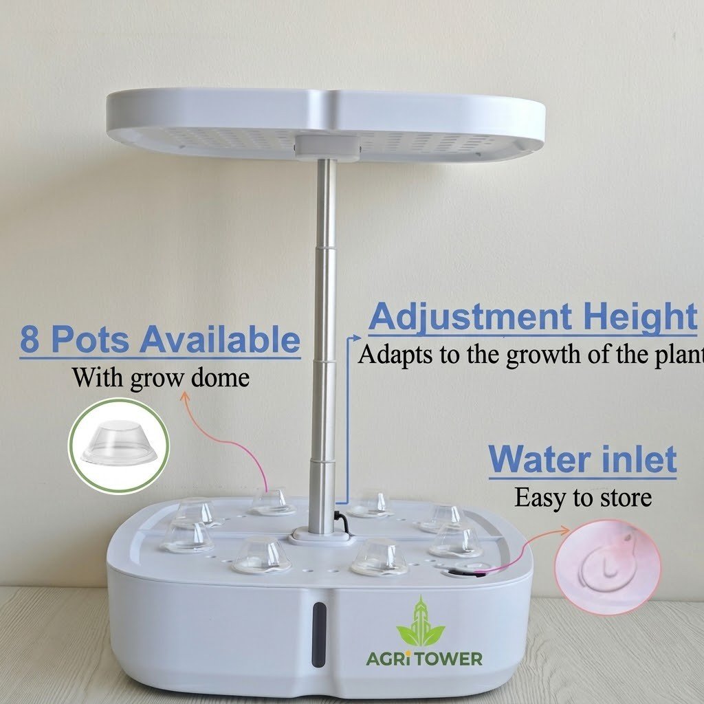 Grow various herbs, leafy greens, and even cherry tomatoes effortlessly