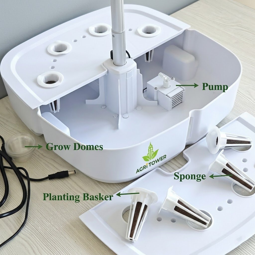 Grow various herbs, leafy greens, and even cherry tomatoes effortlessly