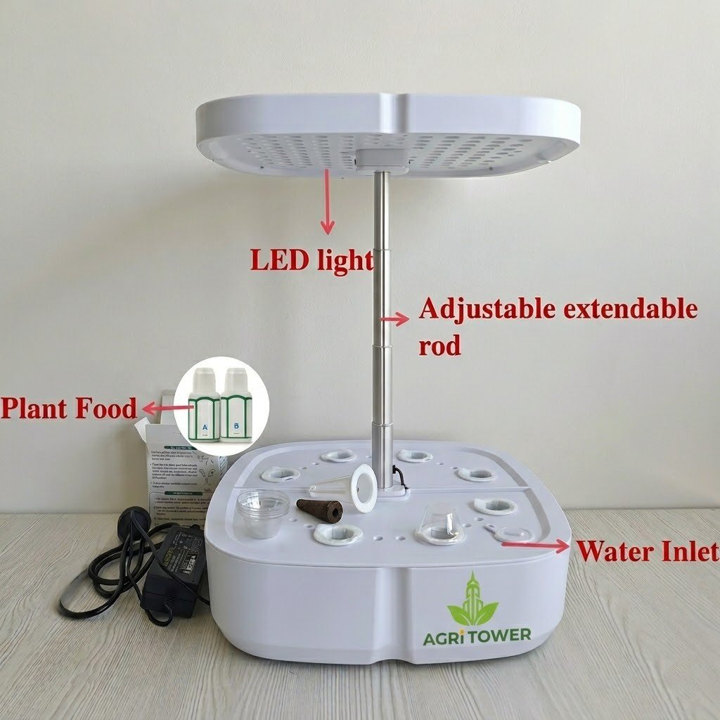 Grow various herbs, leafy greens, and even cherry tomatoes effortlessly