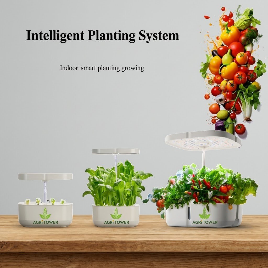 Grow various herbs, leafy greens, and even cherry tomatoes effortlessly