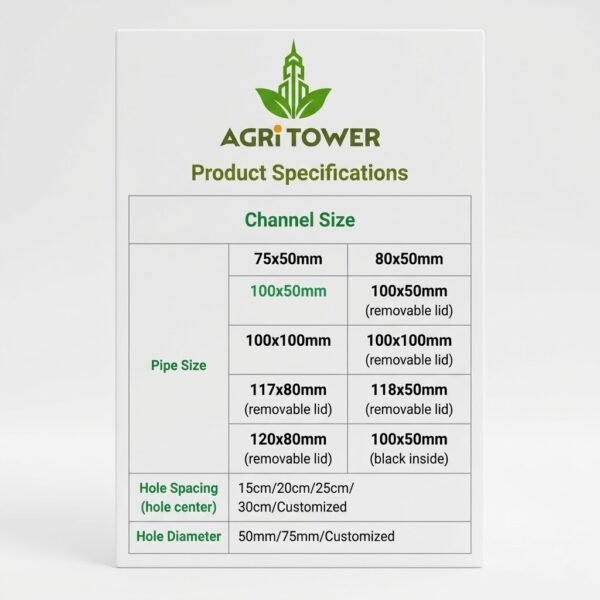 Agri Tower H-Pro System technical specifications and parts list