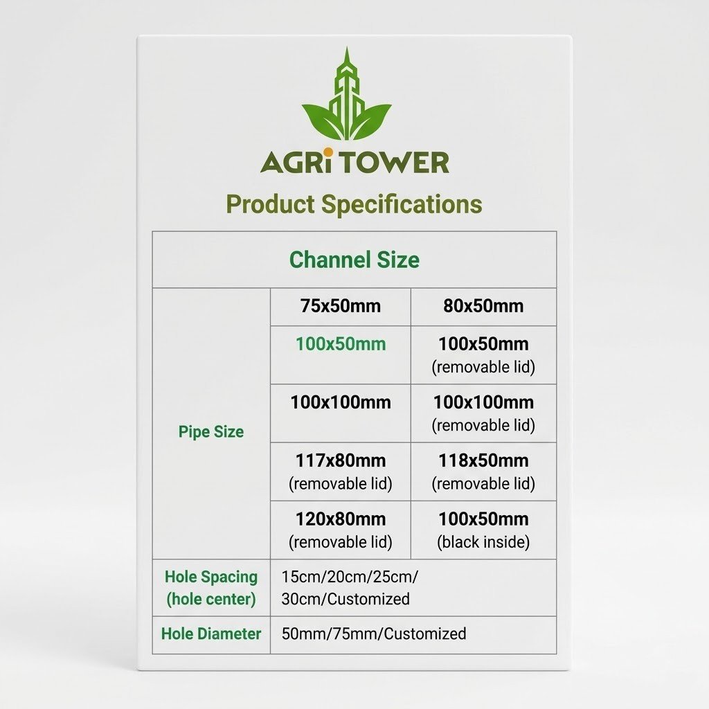 Agri Tower H-Pro System technical specifications and parts list