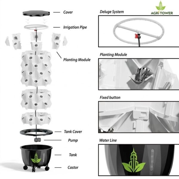 Agri Tower Galaxy X Max Home Aeroponic System in Egypt
