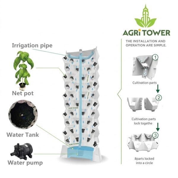 Agri Tower Galaxy X Max Home Aeroponic System in Egypt