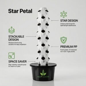 Agri Tower Star-Petal - 8 Layer Indoor Hydroponic Tower System