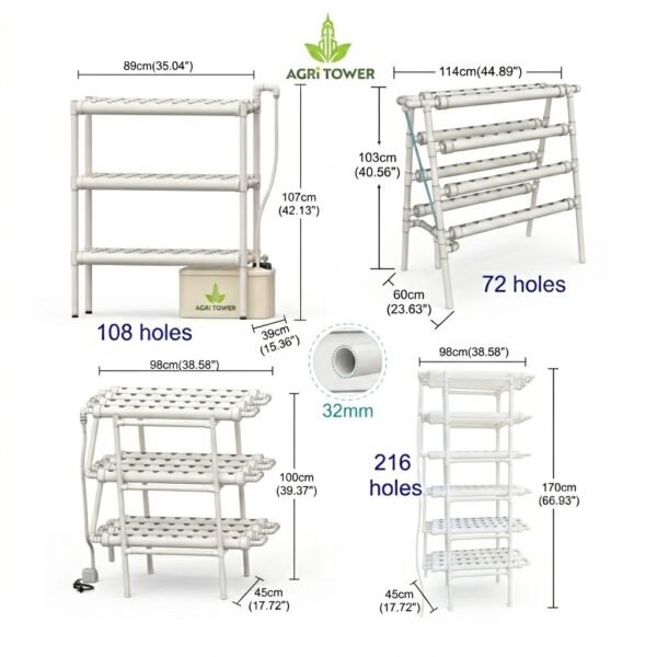 Agri Tower Terra-A System Dimensions and Layout