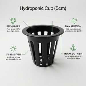 Agri Tower Professional 5cm Hydroponic Net Cup for Vertical Systems.