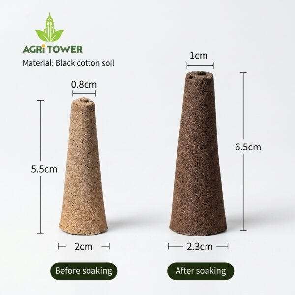 Agri Tower Pro Seedling Starter Plugs, high-grade hydroponic germination sponges.