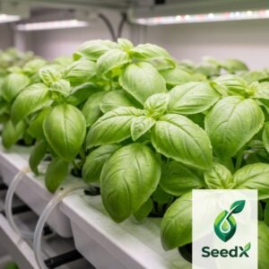 SeedX Italian Genovese Basil Riviera Seeds - Highly Aromatic Sweet Basil (100 Grams)