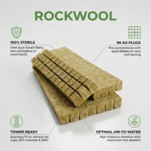 Agri Tower Grodan Rockwool Cubes - 98 Plugs